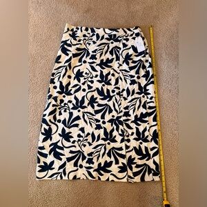 Floral Navy and White Skirt